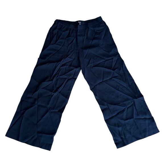 madewell petite pull-on wide-leg pants in softdrape black np411 women p small - Picture 3 of 8